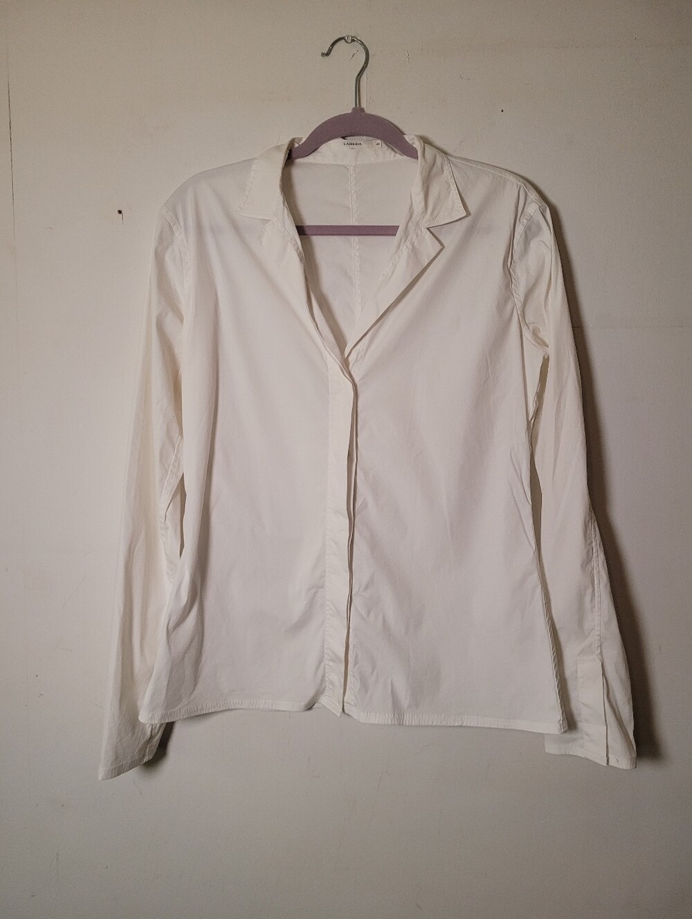 Lis Lareida Catharina White Cotton Button Down Shirt Size 42